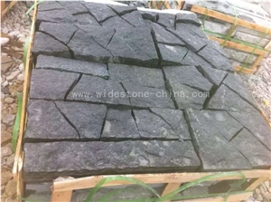 China Black Granite Random Flagstone/Irregular Flagstone/Flagstone Road Paving/Flagstone Walkway Pavers