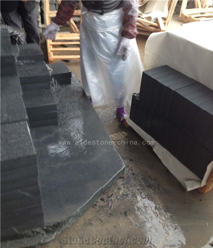 Chinese Cheap Dark Grey Granite G654 Flamed Tiles,350x150/250/350x60mm Pavestone
