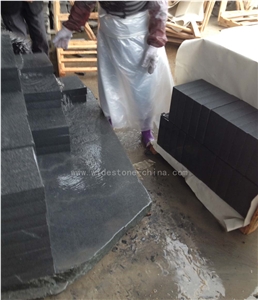 Chinese Cheap Dark Grey Granite G654 Flamed Tiles,350x150/250/350x60mm Pavestone