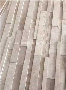 Chinese White Travertine Ledge Stone Wall Cladding Panel