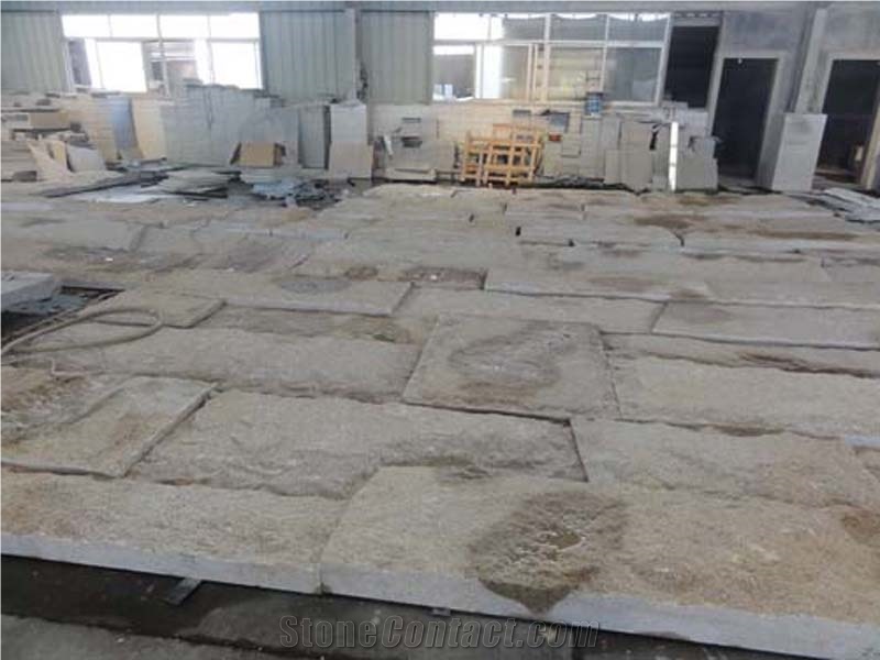 Chinese Yellow Granite G682 Rustic Granite Natural Split Wall Cladding for Singapore