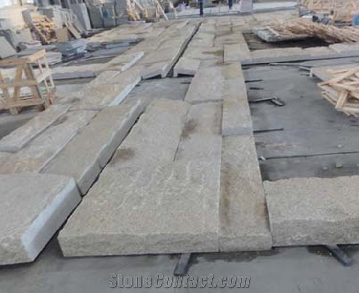 Chinese Yellow Granite G682 Rustic Granite Natural Split Wall Cladding for Singapore