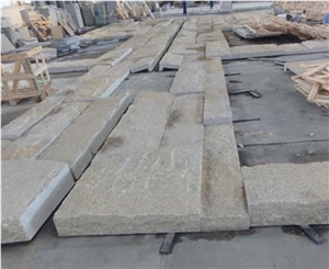 Chinese Yellow Granite G682 Rustic Granite Natural Split Wall Cladding for Singapore