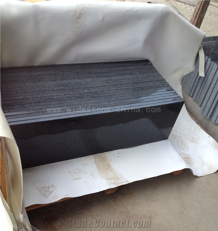G654 Dark Grey Granite Polished Stairs & Steps