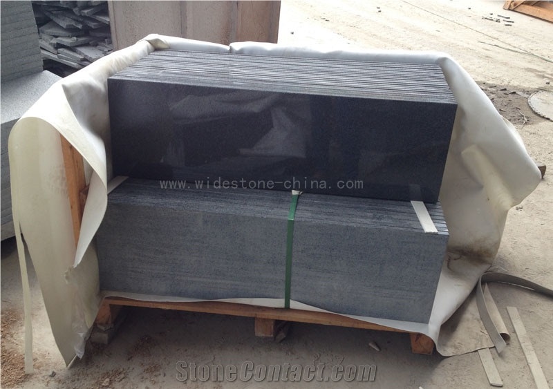 G654 Dark Grey Granite Polished Stairs & Steps