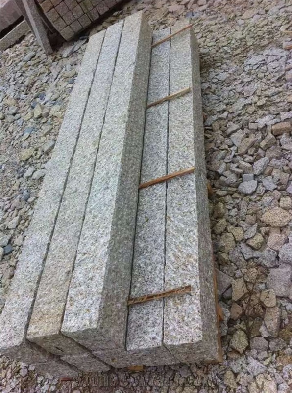 G682 Natural Granite Stone Palisade Fence/Stone Pillar with Pineapple Surface