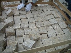 G682 Yellow Granite Paving Stone,Cube Stone, Cobble Stone, Paving Set