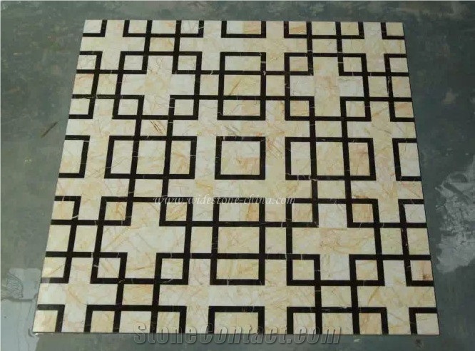 Marble Floor Tile, Waterjet Marble Medallions, Floor & Wall Marble Ornament