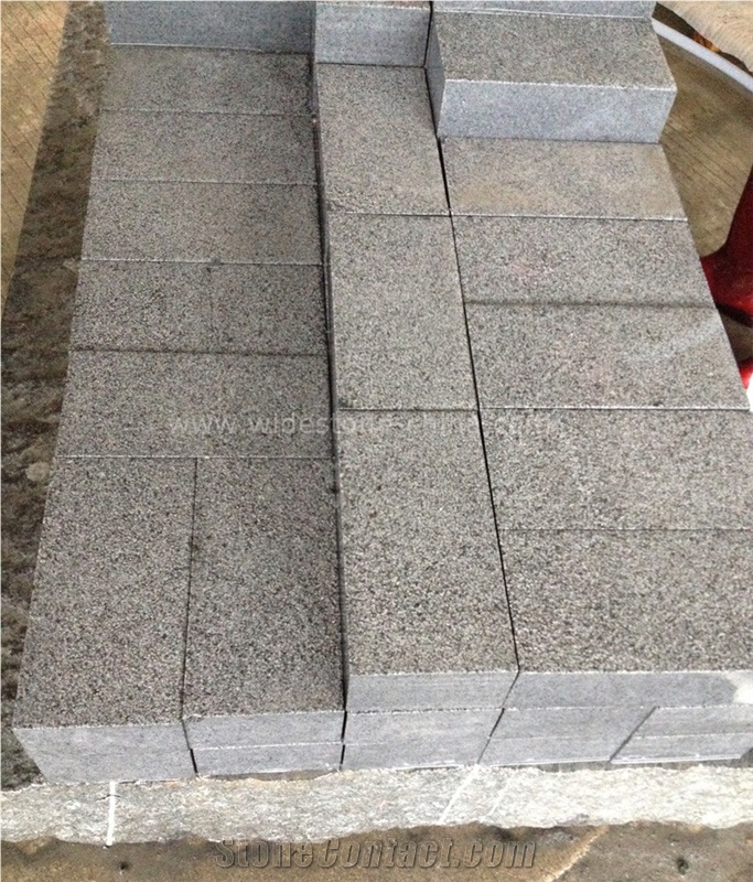 Padang Dark Flamd Paving Set, Bush Hammered Walk Paving Stone, Walkway Pavers