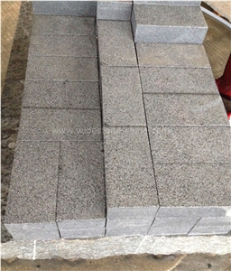 Padang Dark Flamd Paving Set, Bush Hammered Walk Paving Stone, Walkway Pavers