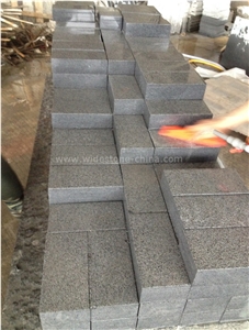 Padang Dark Flamd Paving Set, Bush Hammered Walk Paving Stone, Walkway Pavers