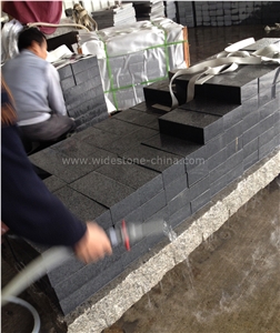 Padang Dark Flamd Paving Set, Bush Hammered Walk Paving Stone, Walkway Pavers