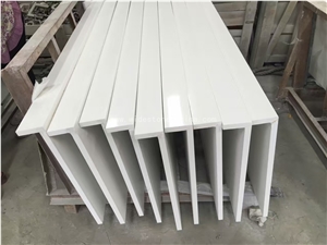 Pure White Quartz Kitchen Countertops/Pure White Quartz Kithen Island Top/Pure White Engineered Quartz Bar Tops