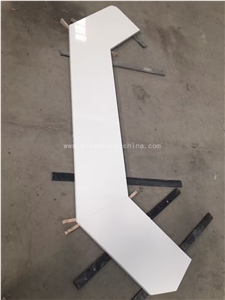 Pure White Quartz Kitchen Countertops/Pure White Quartz Kithen Island Top/Pure White Engineered Quartz Bar Tops