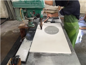 Pure White Quartz Kitchen Countertops/Pure White Quartz Kithen Island Top/Pure White Engineered Quartz Bar Tops