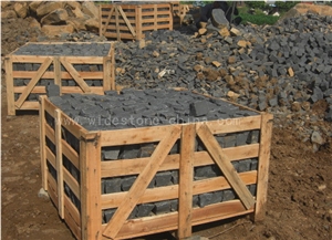 Zhangpu Black Basalt 8*8*8cm Paving Stone, Natural Black Cube Stone, Black Paving Sets