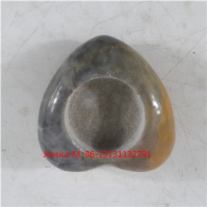 Brown Marble Heart Shape Tealight Candle Holder
