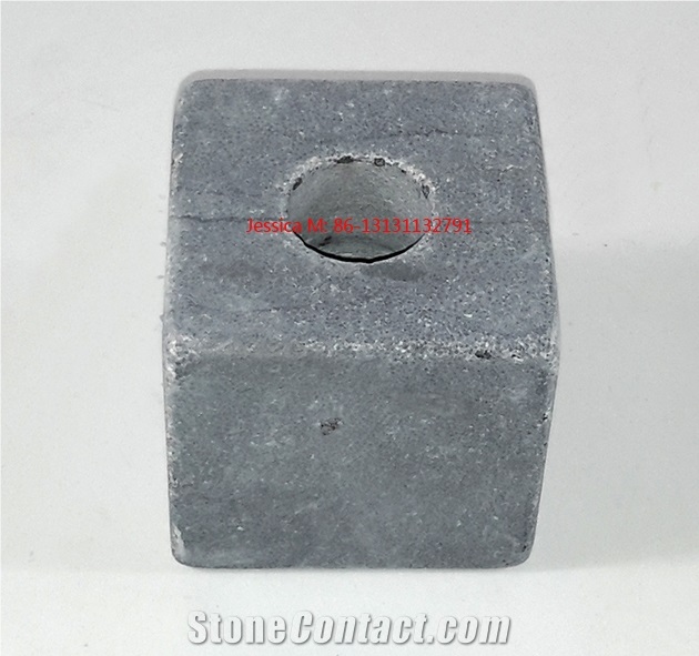 Cubic Grey Marble Tealight Holder