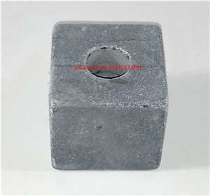 Cubic Grey Marble Tealight Holder