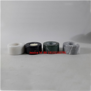 Cylinder Shape White Marble Candle Holder / Cylinder Shape Green Marble Candle Holders /Cylinder Shape Green Marble Candle Holders /Cylinder Shape Grey Marble Candle Holders