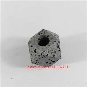 Geometric Lava Stone Candle Holders Geometric Lava Stone Candle Holders