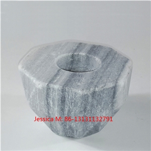 Grey Marble Geometric Candle Holders Grey Marble Geometric Candle Holders