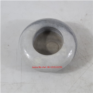 Oblate Shape Marble Tealight Candle Holders