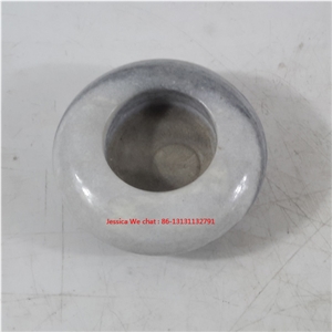 Oblate Shape Marble Tealight Candle Holders