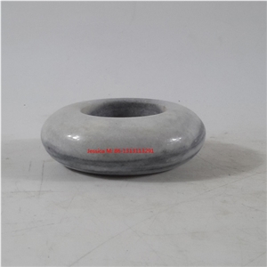 Oblate Shape Marble Tealight Candle Holders
