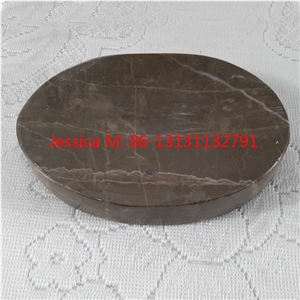 Oval Shape Brown with White Veins Soap Dish /Oval Shape Brown with White Lines Soap Holder