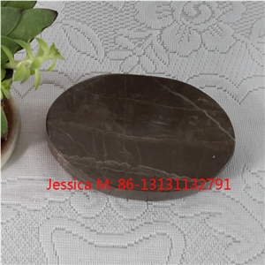 Oval Shape Brown with White Veins Soap Dish /Oval Shape Brown with White Lines Soap Holder