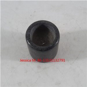 Pillar Shape Black Marble Candle Holder