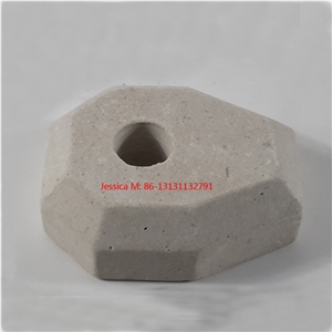 Polished Travertine Candlesticks