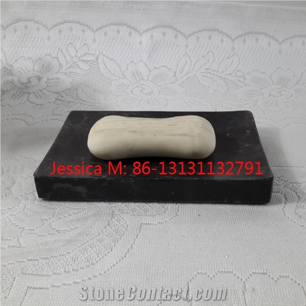 Rectangular Black Marble Soap Dish /Rectangular Shape Black Marble Soap Holder