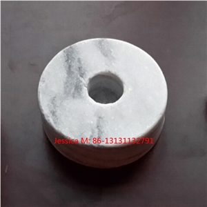 Round Cylinder Shape White Marble Candlestick Holders Round Cylinder Shape White Marble Candlestick Holders