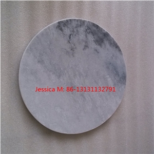 Round Grey Marble Coasters
