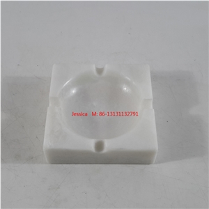 Square White Marble Ashtrays Square White Marble Ashtrays