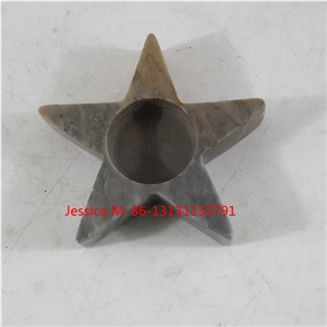 Star Shape Marble Candle Holders