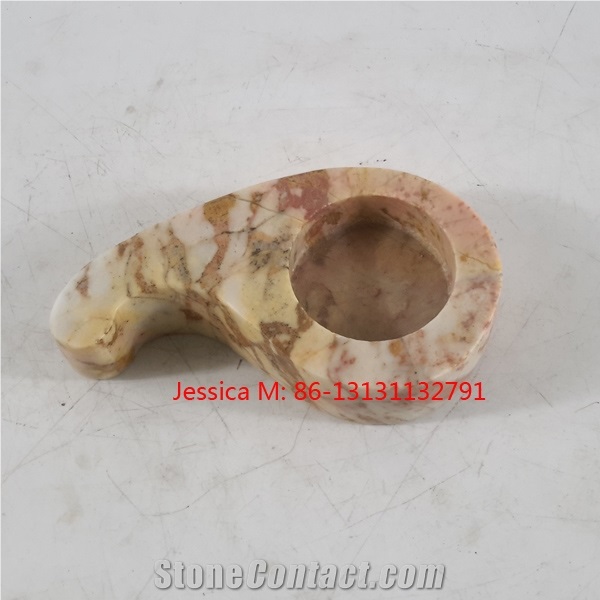 Stone Candle Holder - Yin and Yang /Fengshui Stone Candle Holder