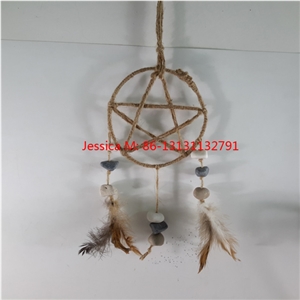 Stone Dream Catcher /River Rocks Dream Catcher /Pebble Dream Catcher