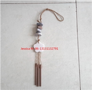 Wind Chimes with Natural Beach Stones