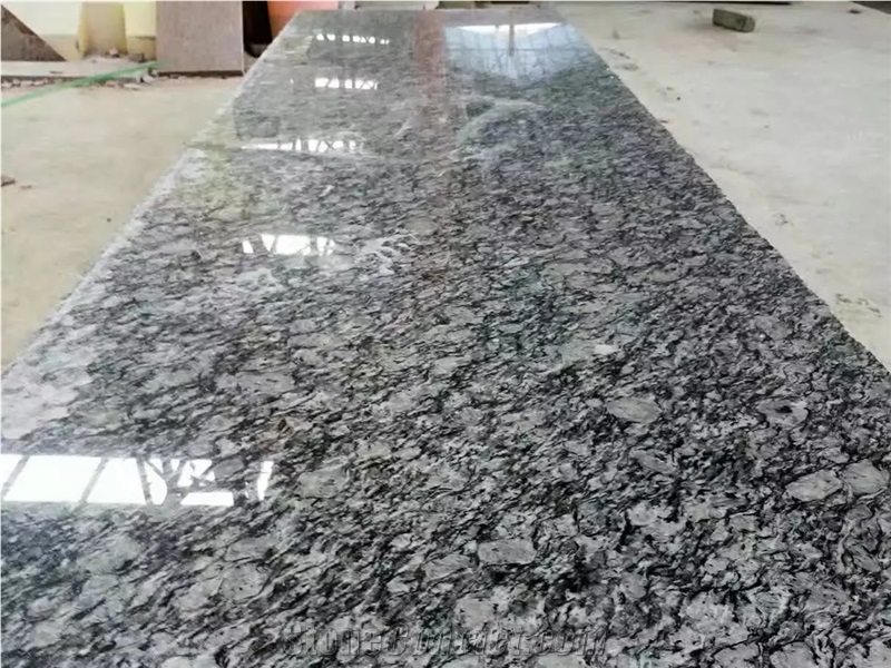 China Surf White Wave Flower White Granite Polished Slabs Tiles