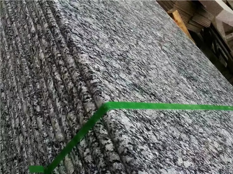 China Surf White Wave Flower White Granite Polished Slabs Tiles