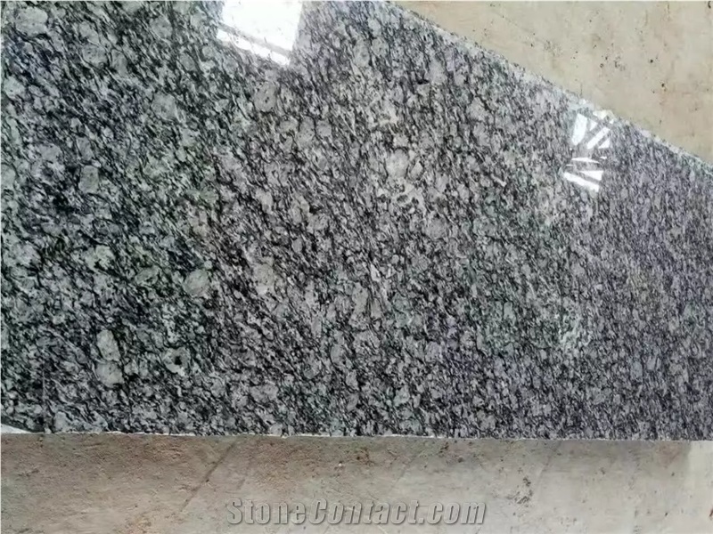 China Surf White Wave Flower White Granite Polished Slabs Tiles