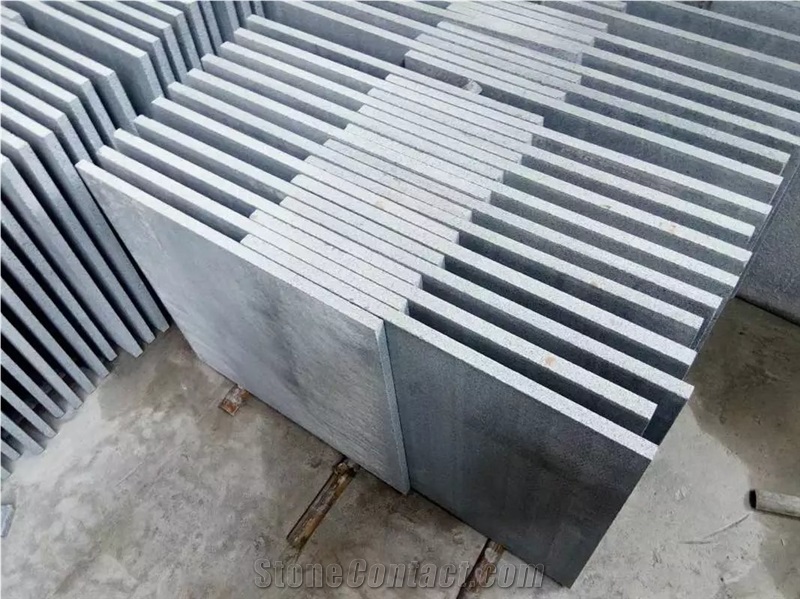 G654 China Grey Granite Sesame Grey Impala Padang Dark Flamed Tiles Slabs
