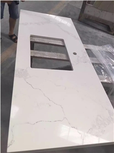 White Calacatta Quartz Solid Surface, Artificial Stone Slabs, Tiles