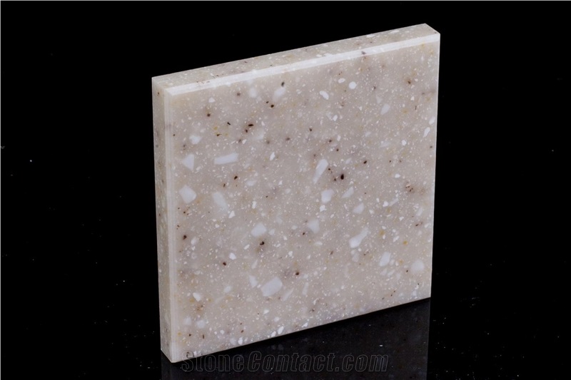 Light Yellow High Quality Man-Made Acrylic Solid Surface Sheet Bm6605
