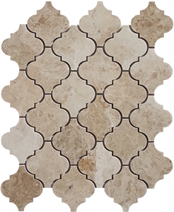 Cappuccino Marble Lantern Arabesque Mosaic