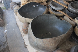 Basalt River Stone Carved Bath Tubs, Indonesia River Stone Carved Bathtubs, Grey River Stone Bathtubs