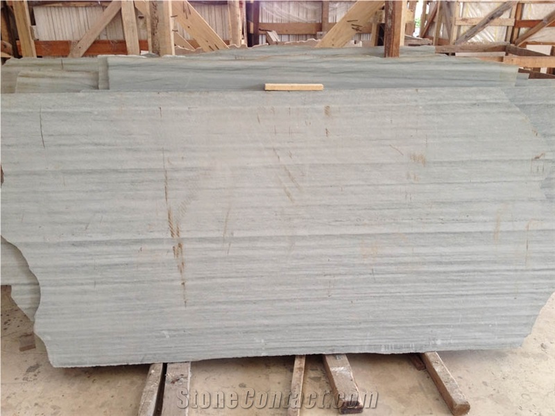 Green Sandstone Tiles & Slabs, Ocean Wave Green Sandstone Floor Tiles, Indonesia Green Sandstone Slabs